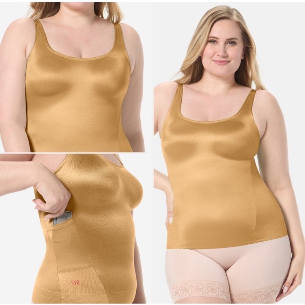 Brand New Ruby Ribbon Women's Size 48 Simply Smooth Pocket Cami Shapewear Top